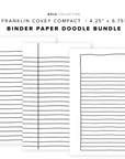 PR318 - Binder Paper Doodle Bundle - Printable Insert