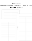 PR315 - Blank List 2 - Printable Insert