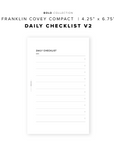 PR326 - Daily Checklist V2 - Printable Insert