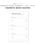 PR221 - Fave Book Quotes - Printable Insert