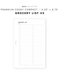 PR335 - Grocery List V3 - Printable Insert