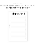 PR353 - Important To Do - Printable Insert