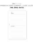 PR250 - Ins and Outs - Printable Insert