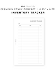 PR213 - Inventory Tracker - Printable Insert