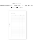 PR253 - My TBR List - Printable Insert