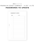 PR355 - Passwords To Update - Printable Insert