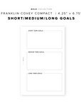 PR249 - Short Medium Long Term Goals - Printable Insert