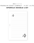 PR230 - Sparkle Doodle List - Printable Insert