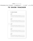 PR333 - TV Show Tracker V2 - Printable Insert