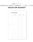 PR280 - Vacation Budget - Printable Insert