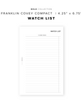 PR334 - Watchlist - Printable Insert