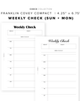 PR349 - Weekly Check / WO1P - Printable Insert