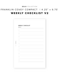 PR327 - Weekly Checklist V2 - Printable Insert