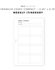 PR261 - Weekly Itinerary - Printable Insert