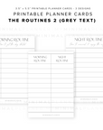 PPC22 - The Routines 2 - Printable Planner Cards