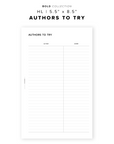 PR252 - Authors To Try - Printable Insert