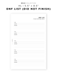 PR216 - DNF List - Printable Insert