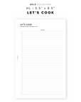 PR336 - Let's Cook - Printable Insert