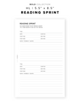 PR233 - Reading Sprint - Printable Insert