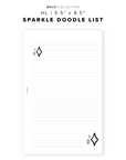 PR230 - Sparkle Doodle List - Printable Insert