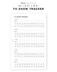 PR333 - TV Show Tracker V2 - Printable Insert