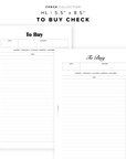 PR350 - To Buy Check - Printable Insert