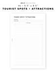 PR267 - Tourist Spots - Printable Insert