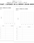 PR223 - What I Spend in a Week - Printable Insert