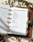PR271 - Hotel Stays + Information - Printable Insert