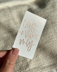 PC43 - Cozy Vibes Only (ROSE GOLD FOIL) - Planner Card
