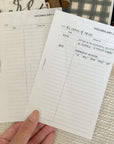 PR345 - Vocabulary List - Printable Insert