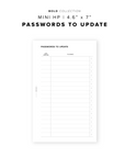 PR355 - Passwords To Update - Printable Insert