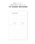 PR363 - TV Show Reviews - Printable Insert