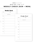 PR349 - Weekly Check / WO1P - Printable Insert