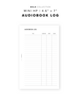 PR251 - Audiobook Log - Printable Insert