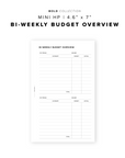 PR229 - Bi-Weekly Budget Overview - Printable Insert