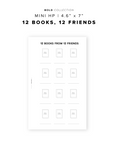 PR245 - 12 Books, 12 Friends - Printable Insert