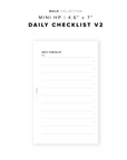 PR326 - Daily Checklist V2 - Printable Insert