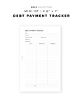 PR225 - Debt Payment Tracker - Printable Insert