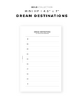 PR266 - Dream Destinations - Printable Insert