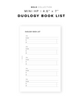 PR243 - Duology Book List - Printable Insert