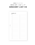 PR335 - Grocery List V3 - Printable Insert
