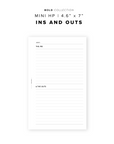 PR250 - Ins and Outs - Printable Insert