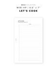 PR336 - Let's Cook - Printable Insert