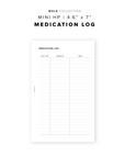 PR284 - Medication Log V2 - Printable Insert
