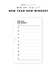 PR241 - New Year. New Mindset - Printable Insert