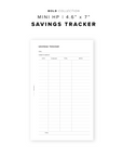 PR227 - Savings Tracker - Printable Insert