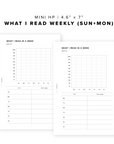 PR218 - What I Read Weekly - Printable Insert