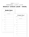 PR349 - Weekly Check / WO1P - Printable Insert