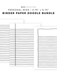 PR318 - Binder Paper Doodle Bundle - Printable Insert